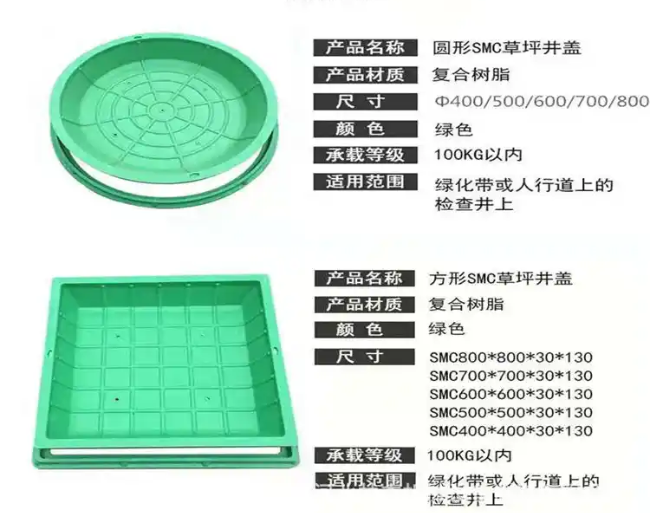白银树脂复合种植井盖展示